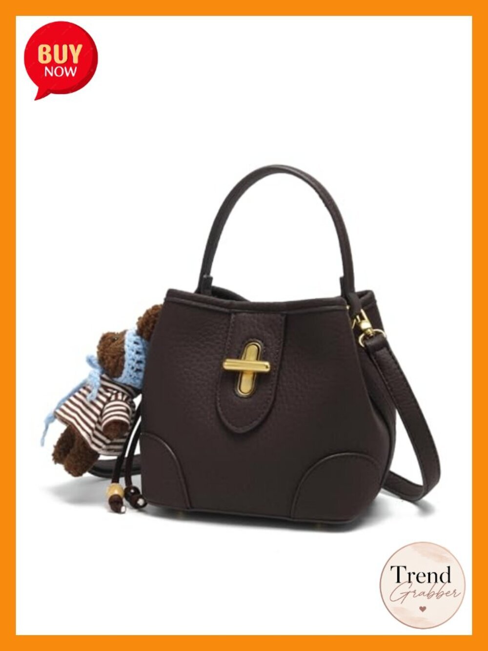 Mini Top Handle Handbag PU Leather Crossbody Shoulder Bag with Adjustable Strap
